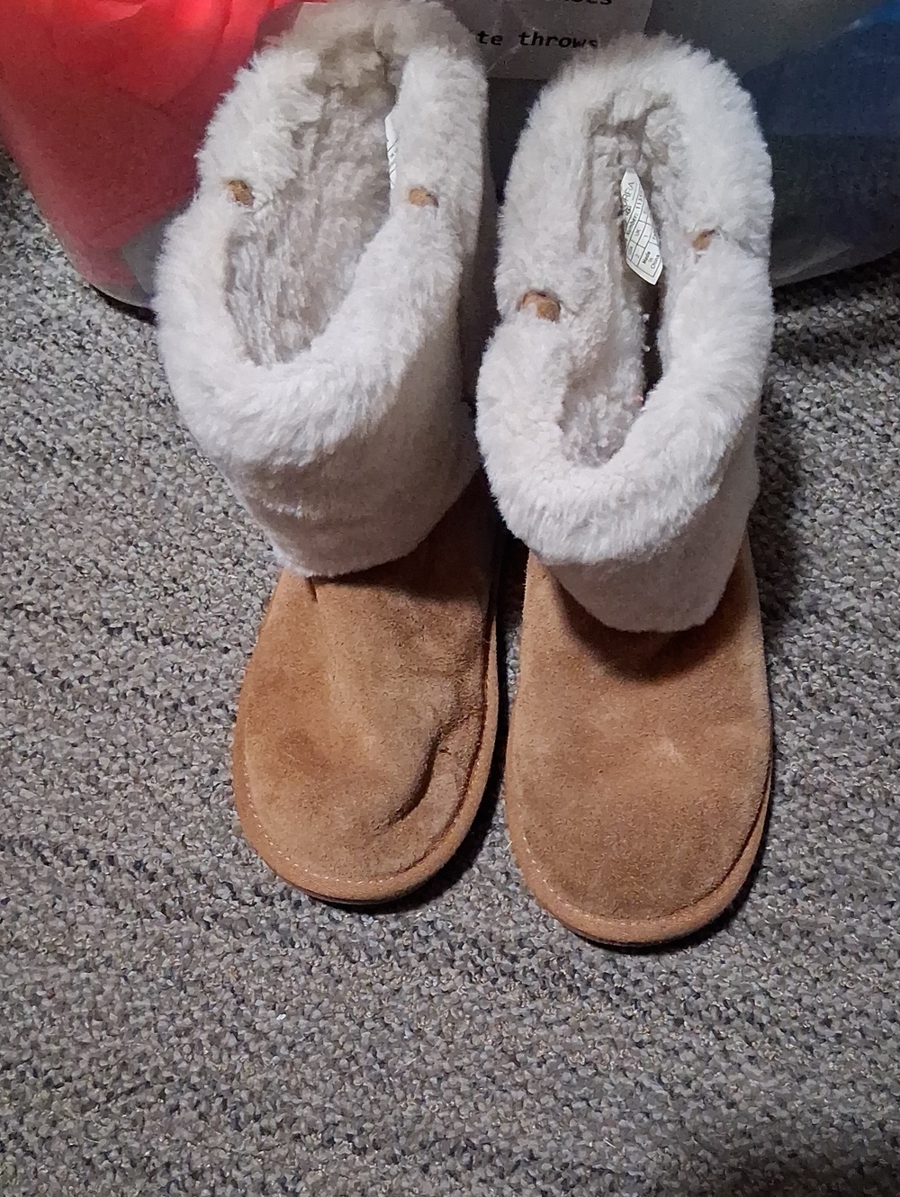 Koolaburra Chestnut Suede Shearling Bootie